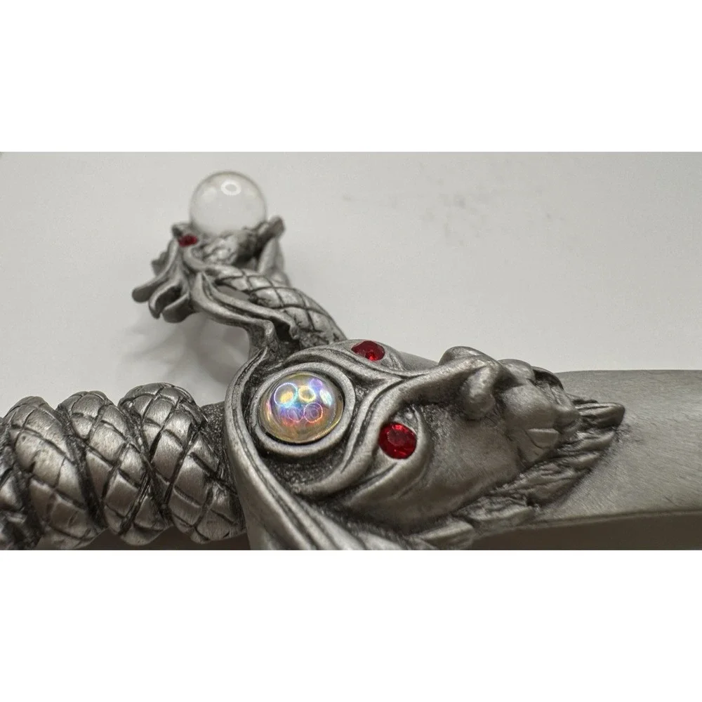 Dragon Sword Pewter Pin Medieval Gothic Vintage JJ Jonette‎ Fantasy